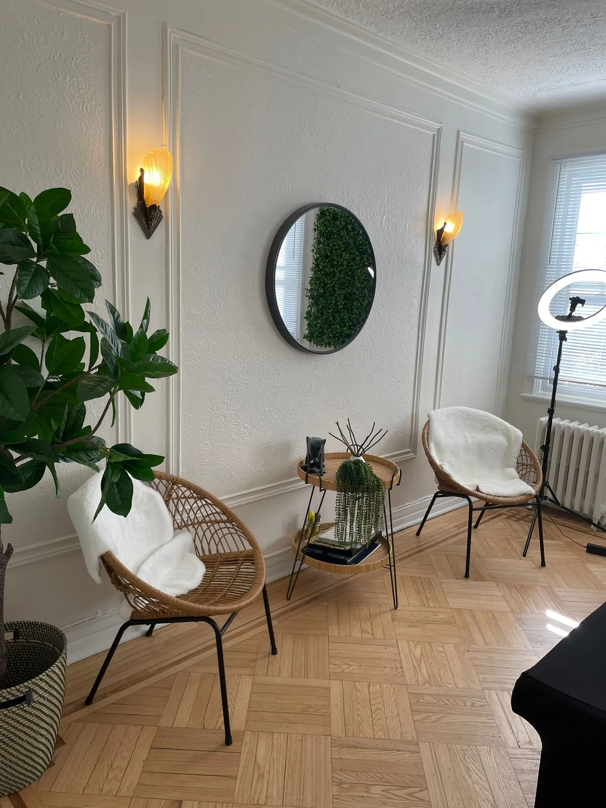Seating area in the atelier